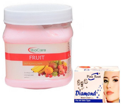 

Pink Root DIAMOND BLEACH 43G WITH FRUIT CREAM 500GM(Set of 2)