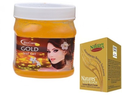 BIOCARE GOLD GEL 500GM NATURES ESSENCE GOLD BELACH 50G(2 Items in the set)