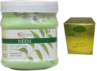 

Pink Root GOLD BLEACH 43G WITH BIOCARE NEEM CREAM 500G(Set of 2)
