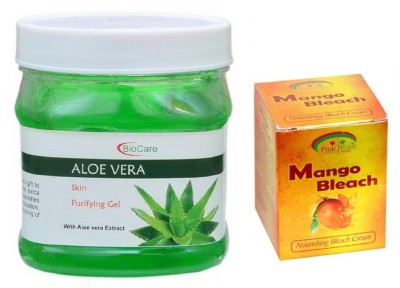 

Pink Root MANGO BLEACH 43G WITH ALOEVERA GEL 500GM(Set of 2)