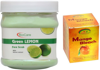 

Pink Root MANGO BLEACH 43G WITH GREEN LEMON FACE SCRUB 500G(Set of 2)