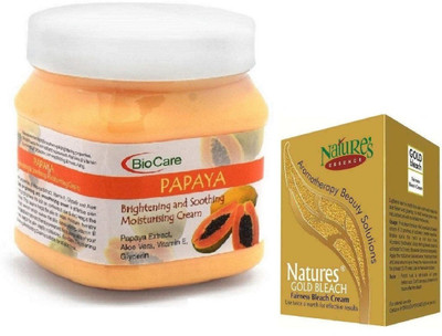 

Biocare PAPAYA CREAM 500GM NATURES ESSENCE GOLD BELACH 50G(Set of 2)