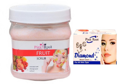 

Pink Root DIAMOND BLEACH 43G WITH FRUIT SCRUB 500GM(Set of 2)