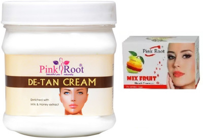 

Pink Root DE-TAN CREAM WITH MIX FRUIT BLEACH 43G(Set of 2)