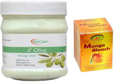 

Pink Root MANGO BLEACH 43G WITH D'OLIVE MASSAGE CREAM 500G(Set of 2)
