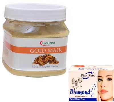 PINKROOT DIAMOND BLEACH 43G WITH GOLD MASK 500GM(2 Items in the set)