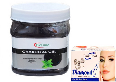 

Pink Root DIAMOND BLEACH 43G WITH CHARCOAL GEL 500GM(Set of 2)