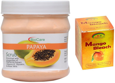 

Pink Root MANGO BLEACH 43G WITH PAPAYA SCRUB 500G(Set of 2)