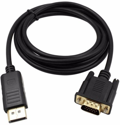 

LipiWorld DisplayPort to VGA Cable Adapter Full HD 1080P DP to VGA Cable VGA Cable(Compatible with Laptop, Black)
