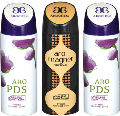 

AROCHEM aro pds,aro magnet and aro pds combo Body Spray - For Men & Women(300 ml, Pack of 3)