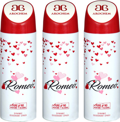 

AROCHEM romeo,romeo and romeo combo Body Spray - For Men & Women(300 ml, Pack of 3)