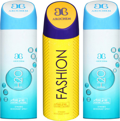 

AROCHEM h2o,fashion and h2o combo Body Spray - For Men & Women(300 ml, Pack of 3)