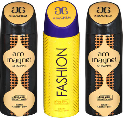 

AROCHEM aro magnet,fashion and aro magnet combo Body Spray - For Men & Women(300 ml, Pack of 3)