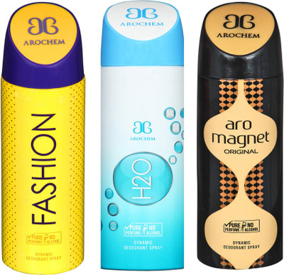 

AROCHEM fashion,h2o and aro magnet combo Body Spray - For Men & Women(300 ml, Pack of 3)