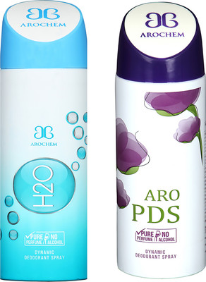 

AROCHEM H2O AND ARO PDS DYNAMIC PURE Deodorant Spray - For Men & Women(200 ml, Pack of 2)
