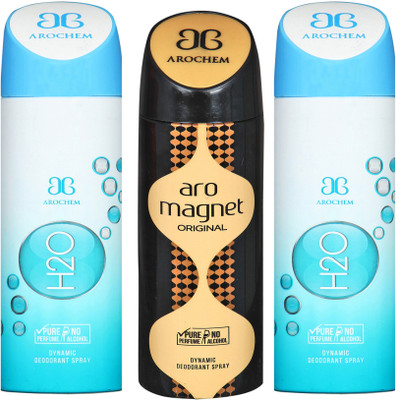 

AROCHEM h2o,aro magnet and h2o combo Body Spray - For Men & Women(300 ml, Pack of 3)
