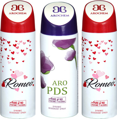 

AROCHEM romeo,aro pds and romeo combo Body Spray - For Men & Women(300 ml, Pack of 3)