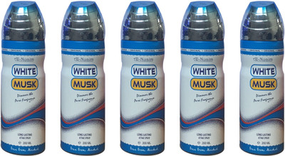 

Al Nuaim WHITE MUSK (PACK OF 5) Body Spray - For Men & Women(200 ml, Pack of 5)