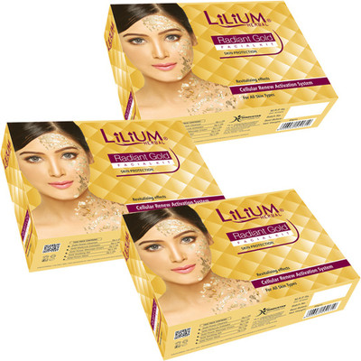 

Lilium Herbal Radiant Gold Facial Kit 60 g(Set of 3)
