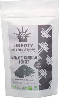 

LIBERTY INTERNATIONAL Natural Activated Coconut Shell Charcoal Powder, For Skin Treatment, Instant Teeth Whitening & Face Wash B36(227 g)
