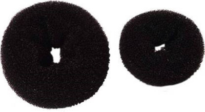

CRIBE Black Dounts 2 Different ps Black Hair Bun Hair Accessory Set(Black)