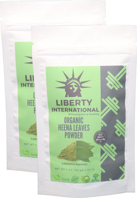 

LIBERTY INTERNATIONAL Organic Herbal Henna Precious Herb Mix Fresh Powder Hair Color For Greying Hair (2 X 114 Gm ) C56(228 g)