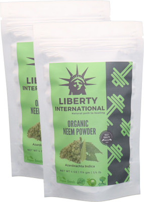 

LIBERTY INTERNATIONAL Organic Herbal Neem Powder For Anti-Dandruff Hair And Acne Face , Skin & Hair Care (2 X 114 Gm ) C38(228 g)