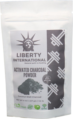 

LIBERTY INTERNATIONAL Natural Activated Coconut Shell Charcoal Powder, For Skin Treatment, Instant Teeth Whitening & Face Wash C37(227 g)
