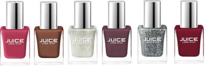 

JUICE LS 1 Coral Pink, Bronze, Cinnamon, Lobster Red, Lunar Silver, Silver Diva(Pack of 6)