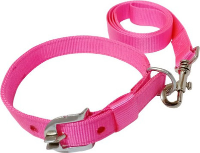 CUTEPUPPY H1145 Dog Collar & Leash(, PINK