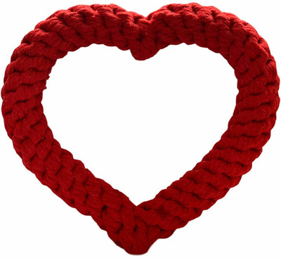 

SRI Heart Shaped Large Dog Rope Toys, Pet Valentine Gifts for Large and Medium Dogs, Best Valentines Day Dog Toy XL 10" Wide Cotton Chew Toy For Dog
