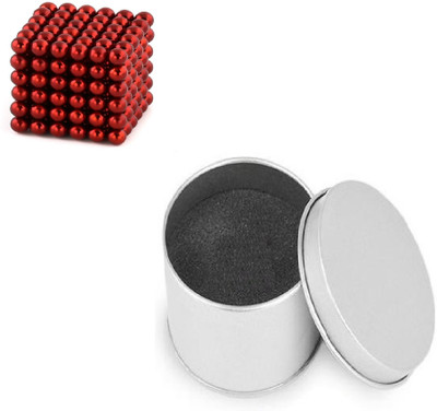 PSYCHE Red Color Magnetic Balls (3mm 216 balls) Magnetic Toys 3D Puzzle Stress Relief Educational Toys(216 Pieces)
