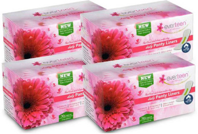 

everteen 100% Natural Cotton Daily Pantyliner(Pack of 4)