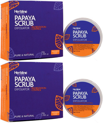 

Herbline Papaya Scrub 50gm Pack Of-2 Scrub(50 g)