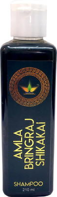 IndiHerbs Amla Bhringraj Shikakai Natural Herbal shampoo (BY KHADI)(210 ml)