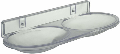 

HOLME'S Double Soap Dish of Plastic Unbreakable For Bathroom Ovel shape/ SOAP CASE/BATHROOM SAOP STAND/SOAP STAND/DOUBLE SOAP STAND/SOAP STAND WALL MOUNTED(White)