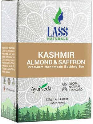 

LASS NATURALS ME-008 LASS ALMOND SAFRON SOAP PK OF 3(125 g, Pack of 3)