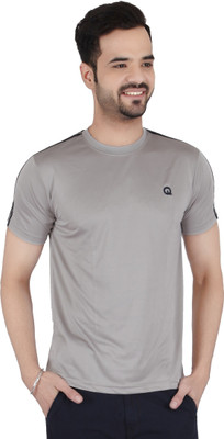 

Awack Solid Men's Round Neck Grey T-Shirt