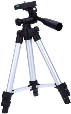 

OSRAY 3110 Tripod DSLR/Mobile/ Action Camera/Digital 3 Way Pan & Tilt Camera Tripod - Light Weight Tripod(Black, Silver, Supports Up to 500 g)