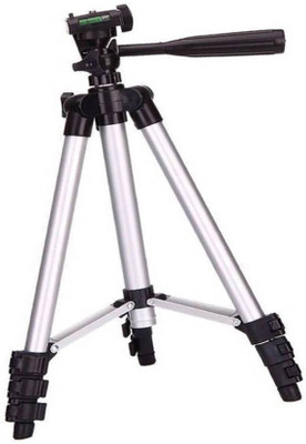

OSRAY 3110 Foldable Camera Tripod With Mobile Clip Holder Bracket Tripod(Black, Silver, Supports Up to 500 g)