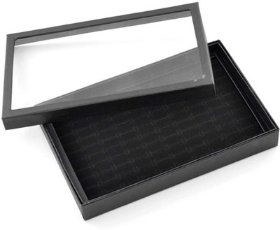 

DIY Crafts Finger Ring Display Box with Hinged Lid for Jewelry Display with 100 Slots Jewellery Vanity Box(Multicolor)