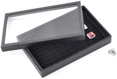 

DIY Crafts Finger Ring Display Box with Hinged Lid for Jewelry Display with 100 Slots Jewellery Vanity Box(Multicolor)