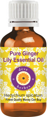 

Deve Herbes Pure Ginger Lily Essential Oil 30ml (Hedychium spicatum) 100% Natural Therapeutic Grade Steam Distilled(30 ml)