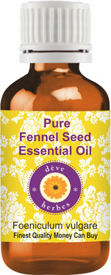 

Deve Herbes Pure Fennel Seed Essential Oil 100ml (Foeniculum vulgare) 100% Natural Therapeutic Grade Steam Distilled(100 ml)