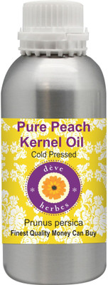 

Deve Herbes Pure Peach Kernel Oil (Prunus persica) 100% Natural Therapeutic Grade Cold Pressed(630 ml)