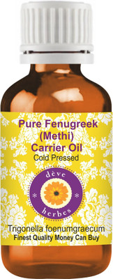 

Deve Herbes Pure Fenugreek (Methi) Carrier Oil (Trigonella foenumgraecum) 100% Natural Therapeutic Grade Cold Pressed(15 ml)