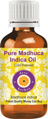 

Deve Herbes Pure Madhuca Indica Oil 100ml (Madhuca Indica) 100% Natural Therapeutic Grade(100 ml)