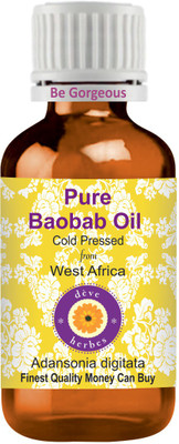 

Deve Herbes Pure Baobab Oil 15ml (Adansonia digitata) 100% Natural Therapeutic Grade ( Cold Pressed(15 ml)