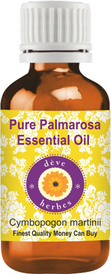 

Deve Herbes Pure Palmarosa Essential Oil - Cymbopogon Martini(30 ml)