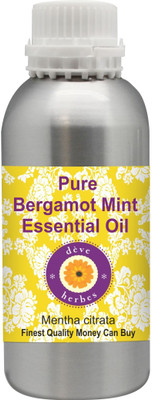 

Deve Herbes Pure Bergamot Mint Essential Oil 300ml (Mentha citrata) 100% Natural Therapeutic Grade Steam Distilled(300 ml)